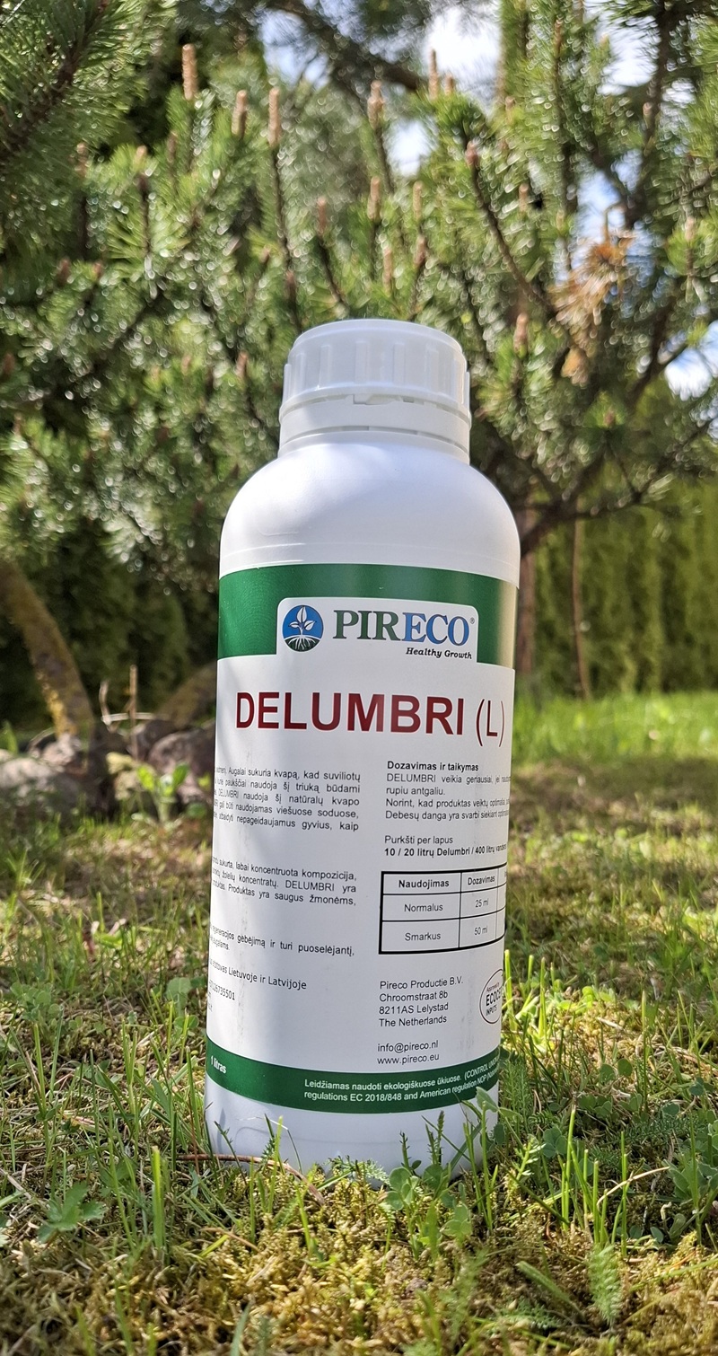 Pireco Delumbri skatina natūralų augalų atsparumą nuo paukščių, šliužų, sraigių, moliuskų